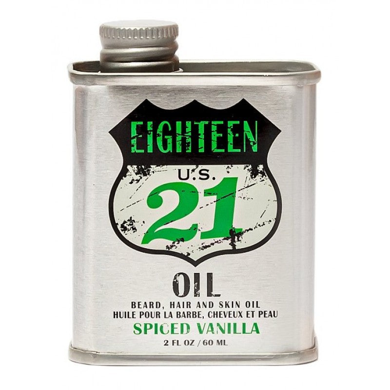 18.21 MAN MADE OIL - BEARD, HAIR & SKIN SPICED VANILLA 2 OZ