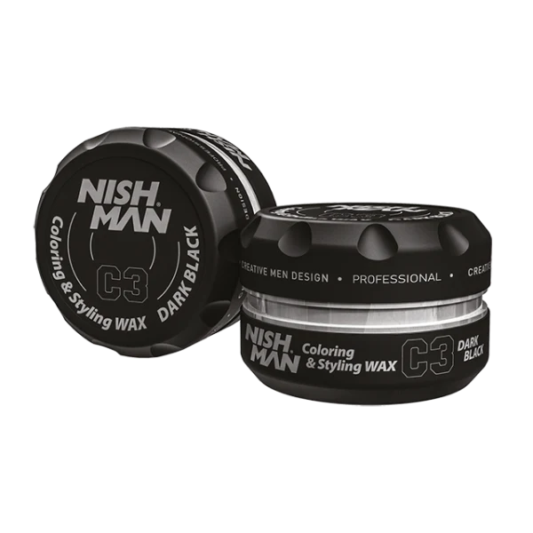 NISHMAN HAIR PREMIUM COLORING WAX C3 DARK BLACK 100ML