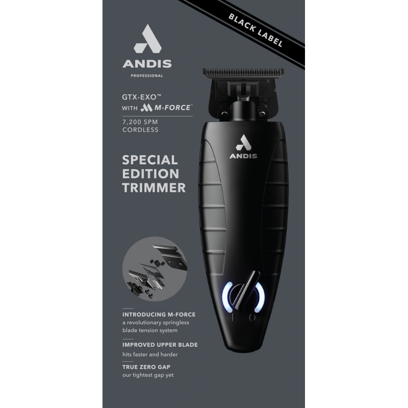 ANDIS GTX-EXO BLACK LABEL CORDLESS LI TRIMMER (#561862)