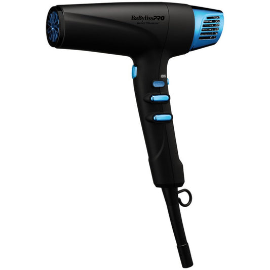 Babyliss Pro BABYLISSPRO L.E. high-speed dual ionic hair dryer in matte black with a sleek design and professional features.