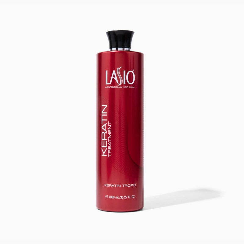 Lasio Keratin Tropic hair treatment in a 35oz bottle, smooth and straighten hair with professional keratin formula