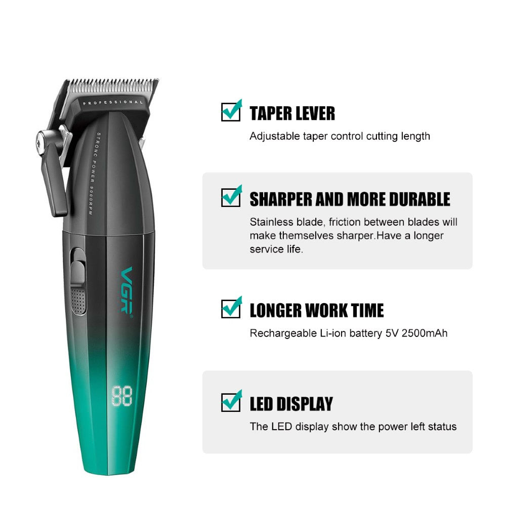 VGR PRO CLIPPER - BLK/GRN (#V-003)