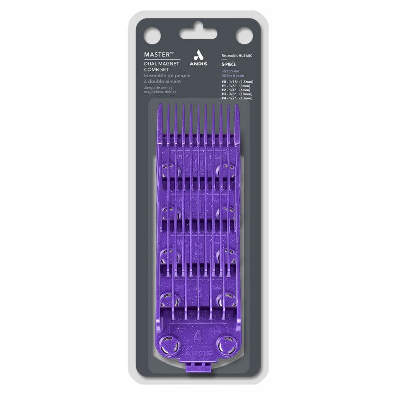 ANDIS MASTER DUAL MAGNET SMALL COMB SET 5PK (#560997) - N.O.S. Barber Supply