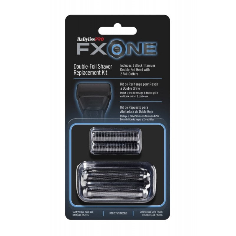 Babyliss Pro FXONE BlackFX double-foil shaver cutter and foil replacement for professional electric shavers.