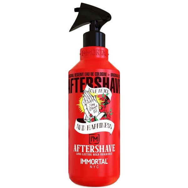 Immortal NYC Stay Blessed 03 Reserve Eau de Cologne 16.9oz bottle with elegant design and label visible.