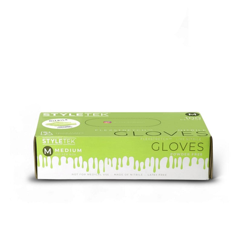 STYLETEK LIME POWDER FREE NITRILE GLOVES