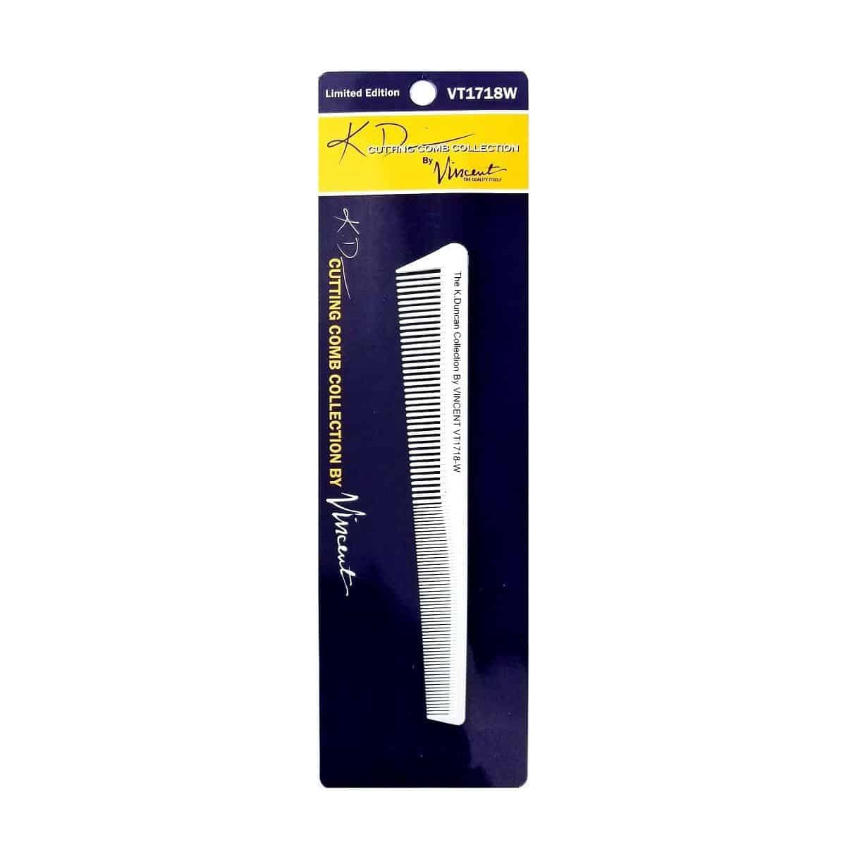 VINCENT CERAMIC TAPERING COMB WHITE 7" (#VT1718W)