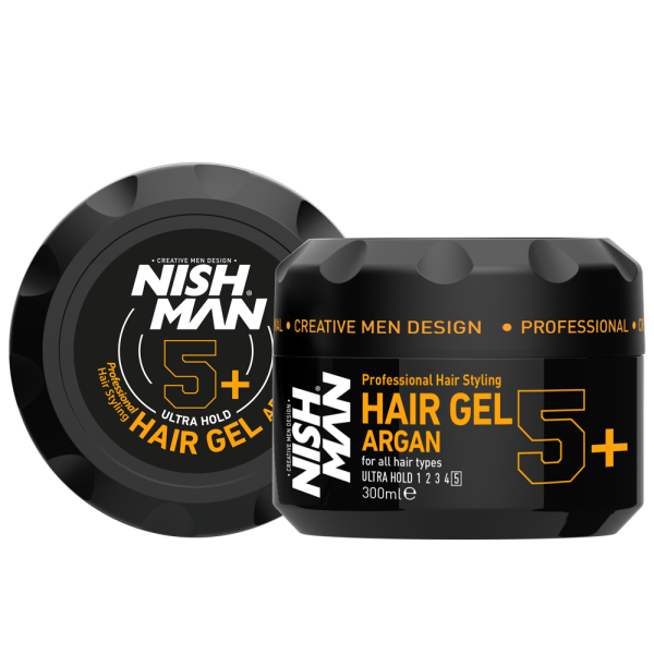 NISHMAN ULTRA HOLD HAIR STYLING GEL ARGAN 5+ - 300ML