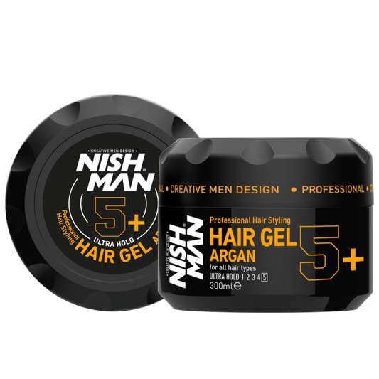 NISHMAN ULTRA HOLD HAIR STYLING GEL ARGAN 5+ - 300ML