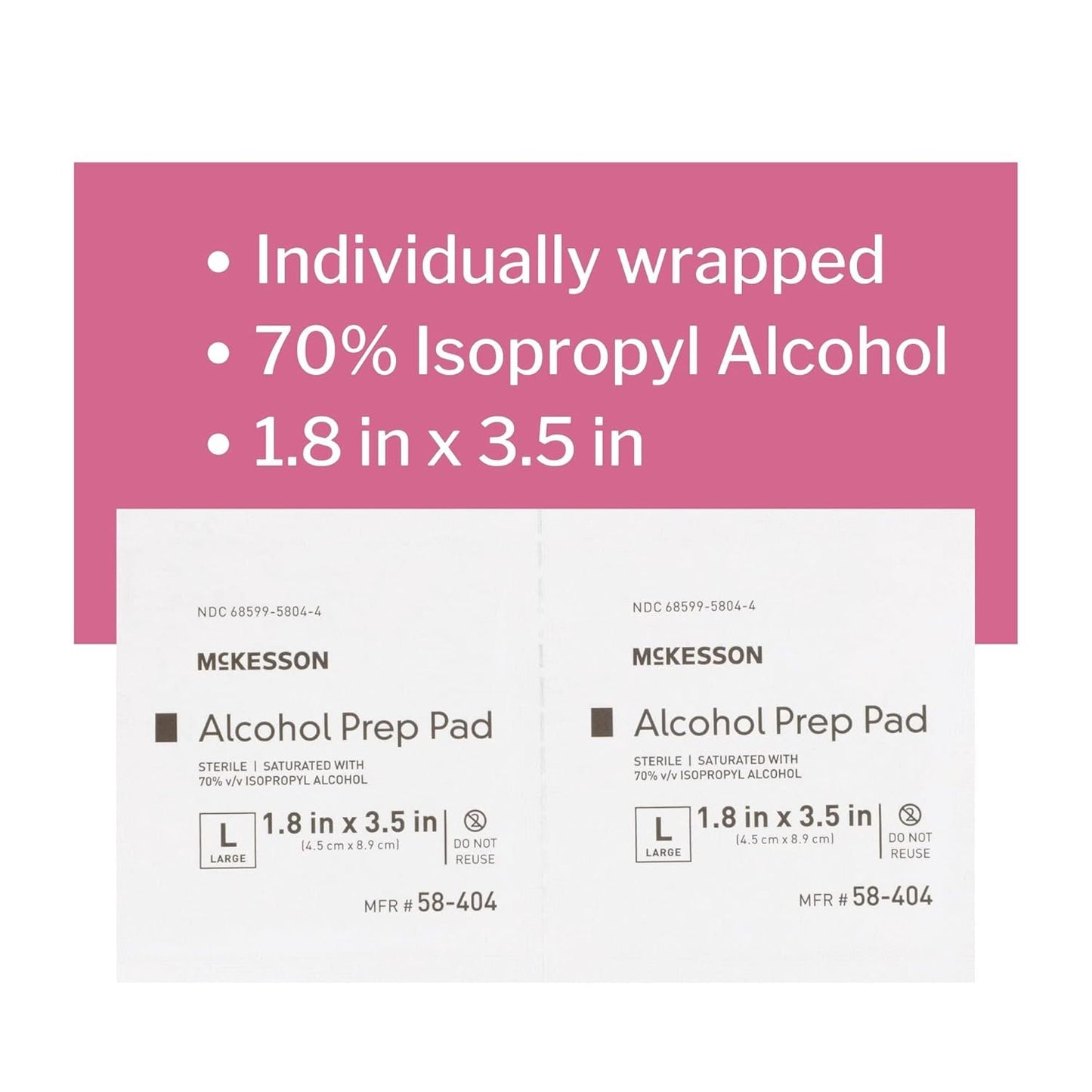 Holas alcohol prep pads in a 100-pack, sterile antiseptic wipes for skin cleaning and disinfection before injections or procedures.