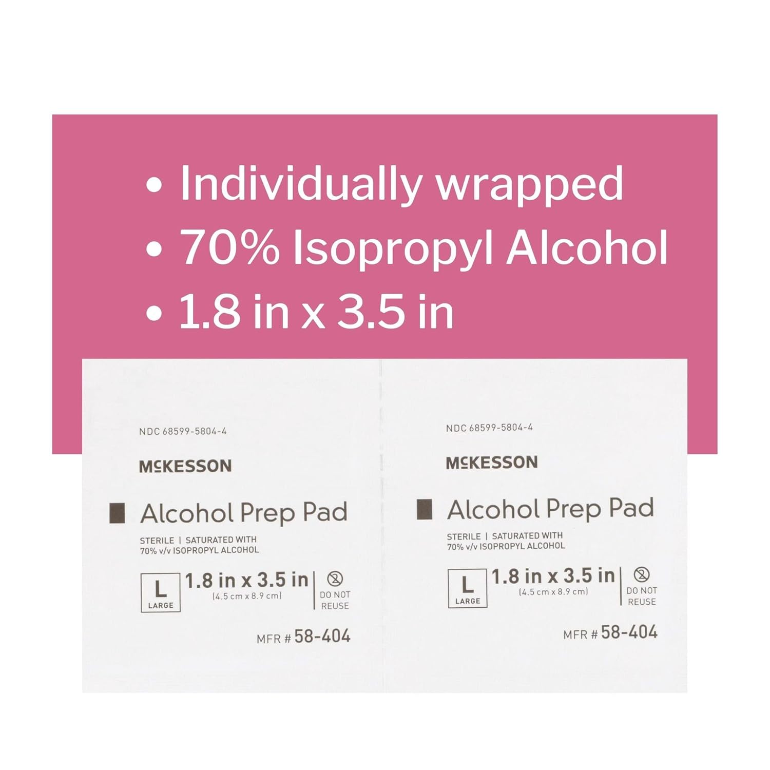 Holas alcohol prep pads in a 100-pack, sterile antiseptic wipes for skin cleaning and disinfection before injections or procedures.