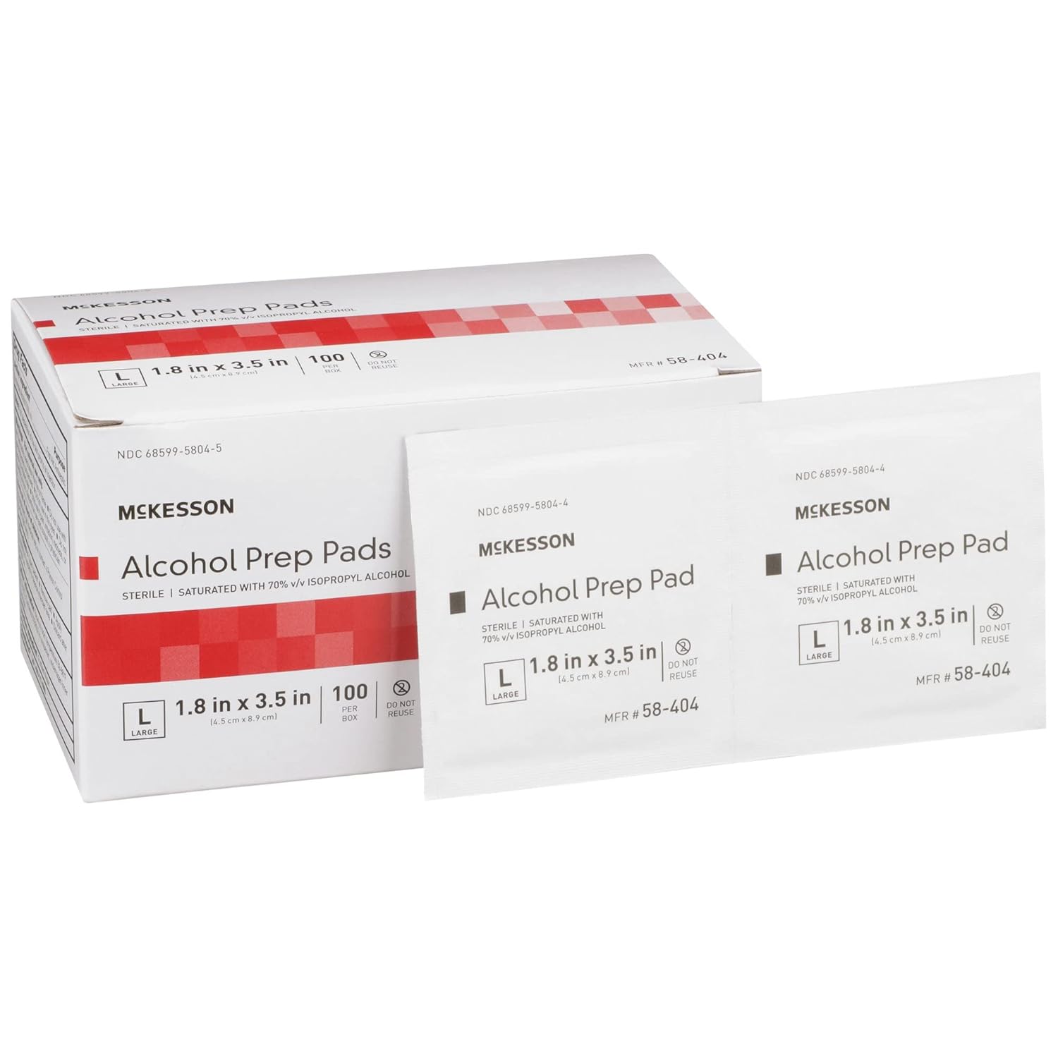 Holas alcohol prep pads in a 100-pack, sterile antiseptic wipes for skin cleaning and disinfection, ideal for medical use.