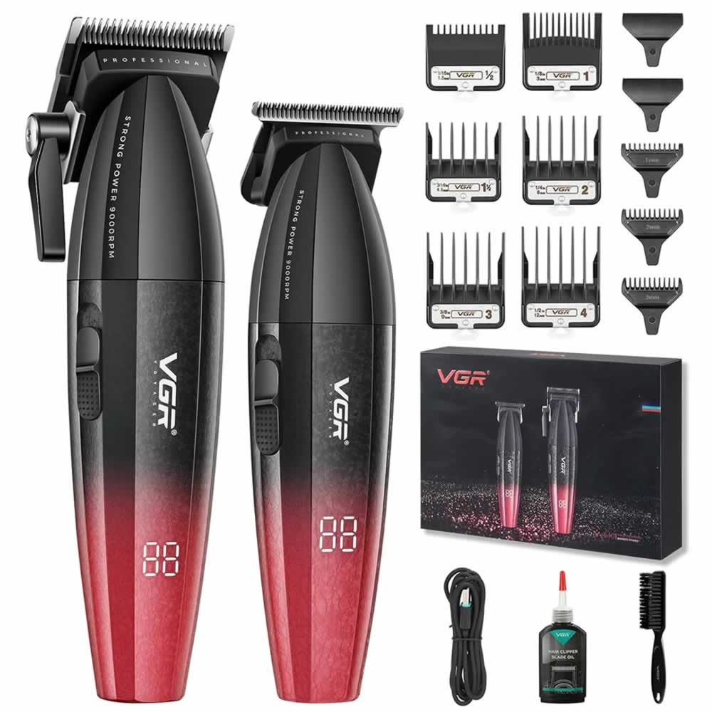 VGR PRO CLIPPER/TRIMMER COMBO - RED
