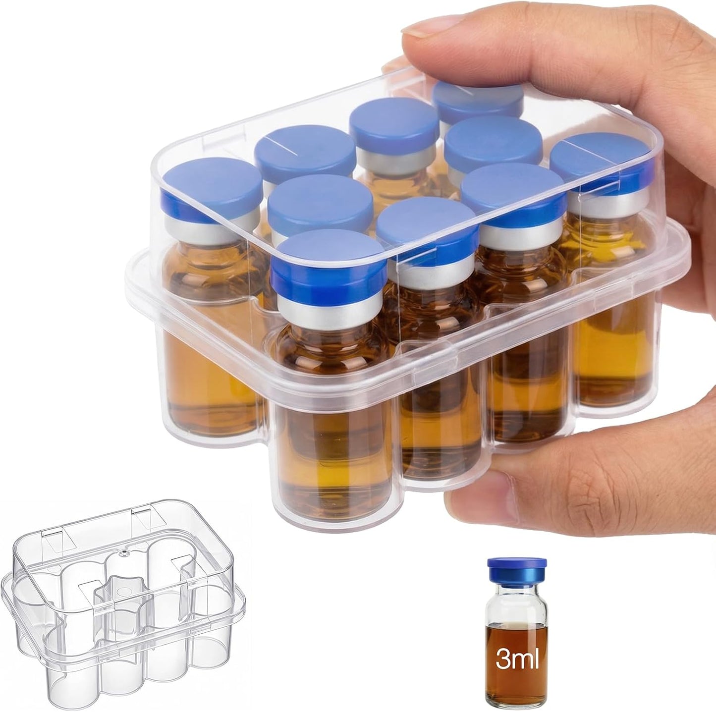 10 SLOT PEPTIDE CASE - 3ML VIALS
