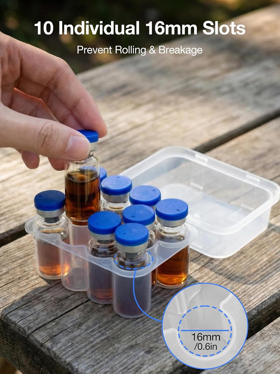 10 SLOT PEPTIDE CASE - 3ML VIALS