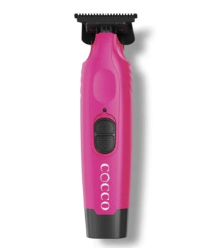 Pink Cocco Hyper Veloce Trimmer for precise grooming, featuring a sleek design and ergonomic handle.