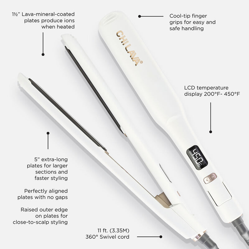 CHI LAVA STYLING IRON 1.5" - WHITE (#GF0096)