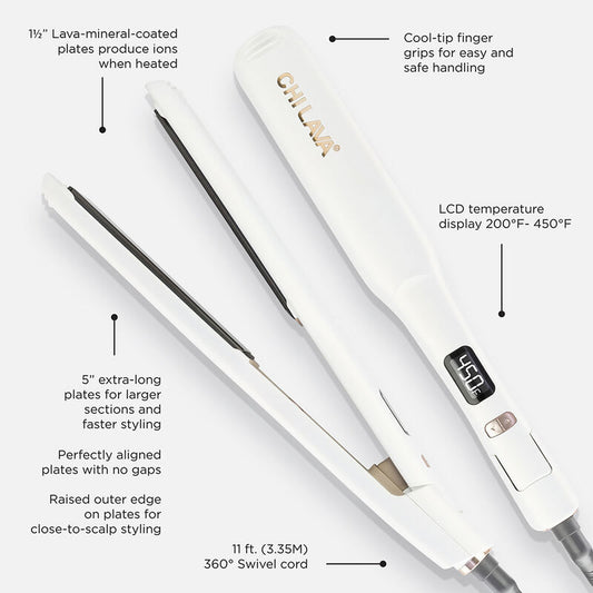 CHI LAVA STYLING IRON 1" - WHITE (#GF0099)