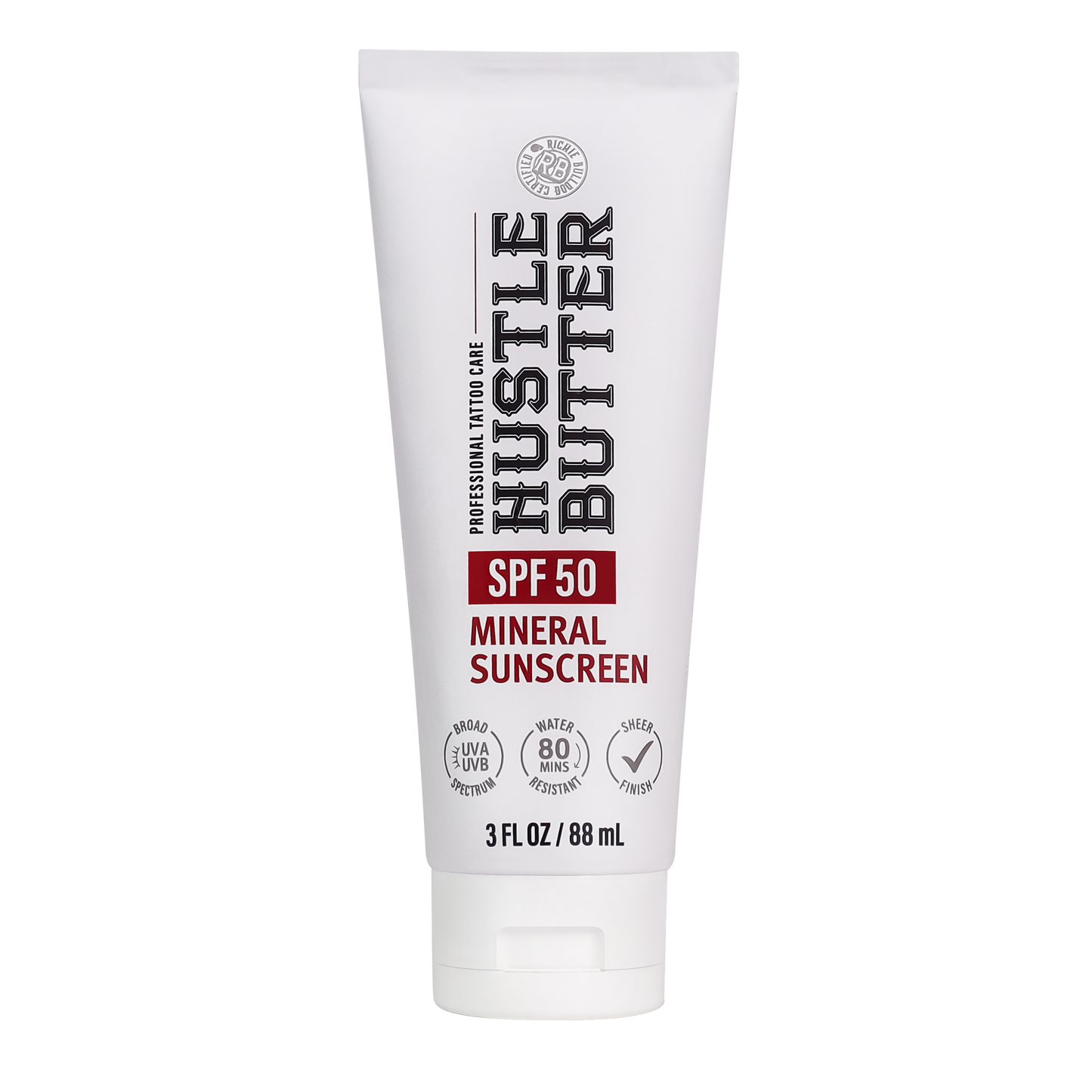 HUSTLE BUTTER MINERAL SUNSCREEN LOTION SPF 50 - 3OZ