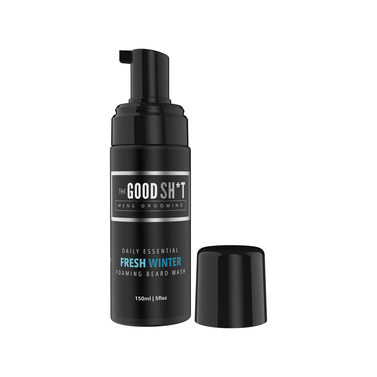Beard wash in a 5oz bottle from The Good Sh*t Men's Grooming, featuring natural ingredients for clean, refreshed facial hair.