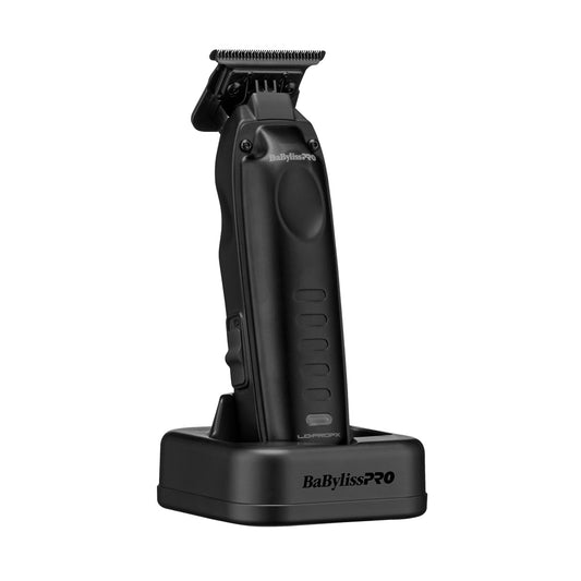 Babyliss Pro Compact Lo-Pro Trimmer in black with slim design and precision blades for detailed grooming.