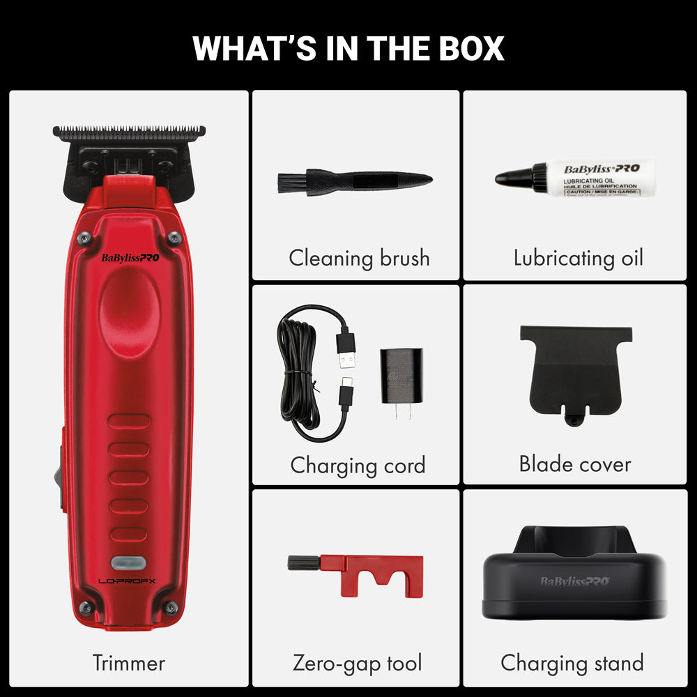BABYLISSPRO COMPACT LO-PRO TRIMMER - RED (#FX72RD)