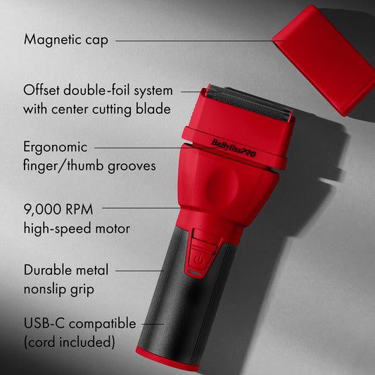 BABYLISSPRO COREFX SHAVER - RED (#FX75FS2RD)