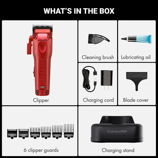 BABYLISSPRO COMPACT LO-PRO CLIPPER - RED (#FX82RD)