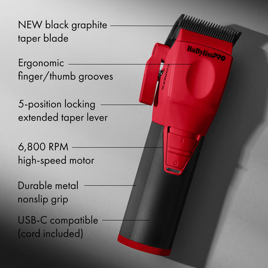 BABYLISSPRO COREFX CLIPPER - RED (#FX86RD)