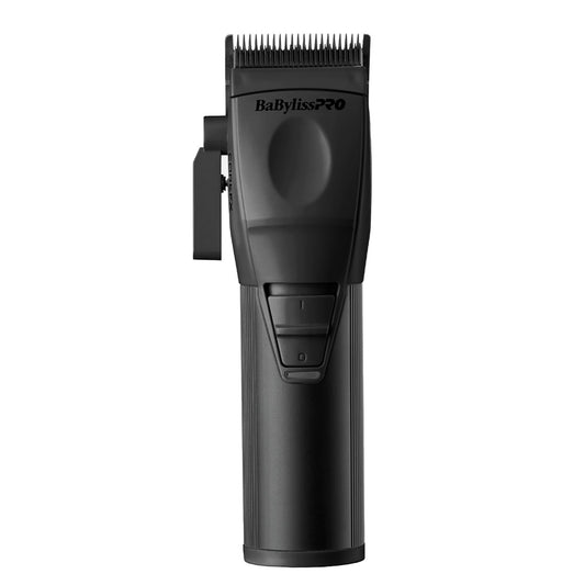 Babyliss Pro Corefx clipper in black with adjustable blades, designed for professional hair cutting and grooming.