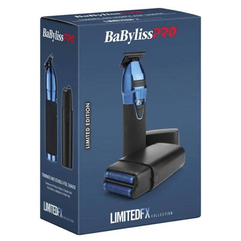BABYLISS LIMITEDFX BLACK & BLUE TRIMMER & SHAVER COMBO (#FXDUOFS2TBL)