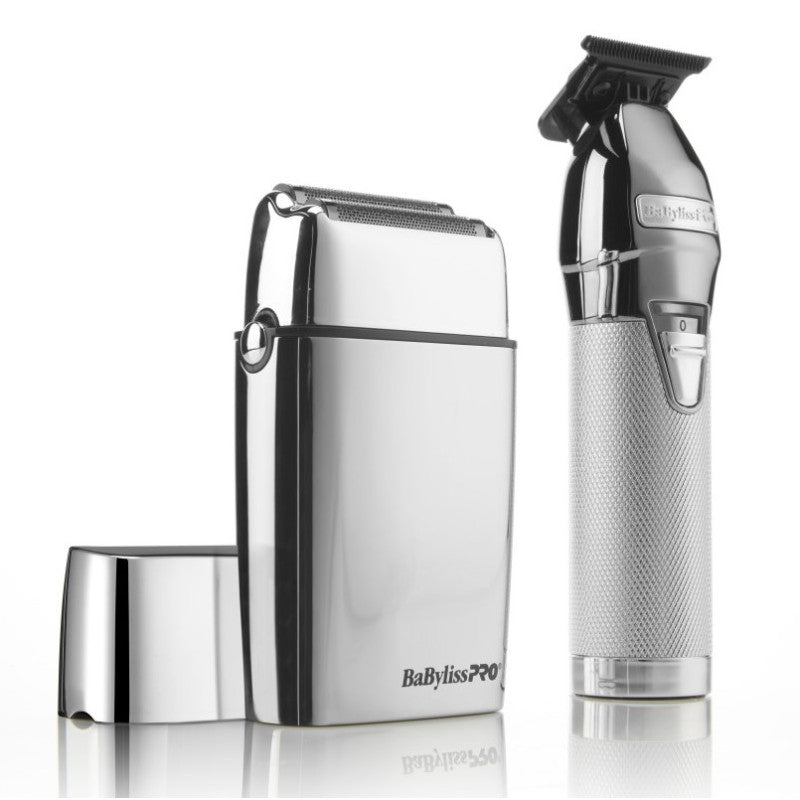 BABYLISSPRO LIMITEDFX SILVER TRIMMER & SHAVER COMBO (#FXDUOFS2TS)