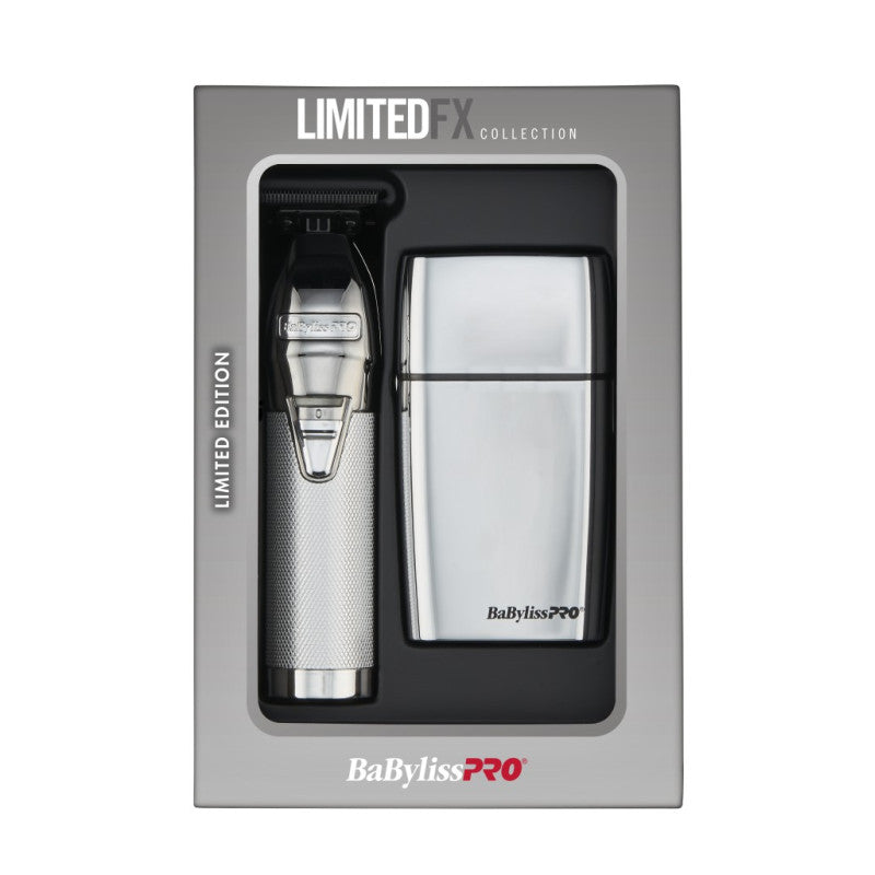 BABYLISSPRO LIMITEDFX SILVER TRIMMER & SHAVER COMBO (#FXDUOFS2TS)