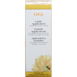 GIGI LARGE SPATULA APPLICATORS 100/PK (#0410)