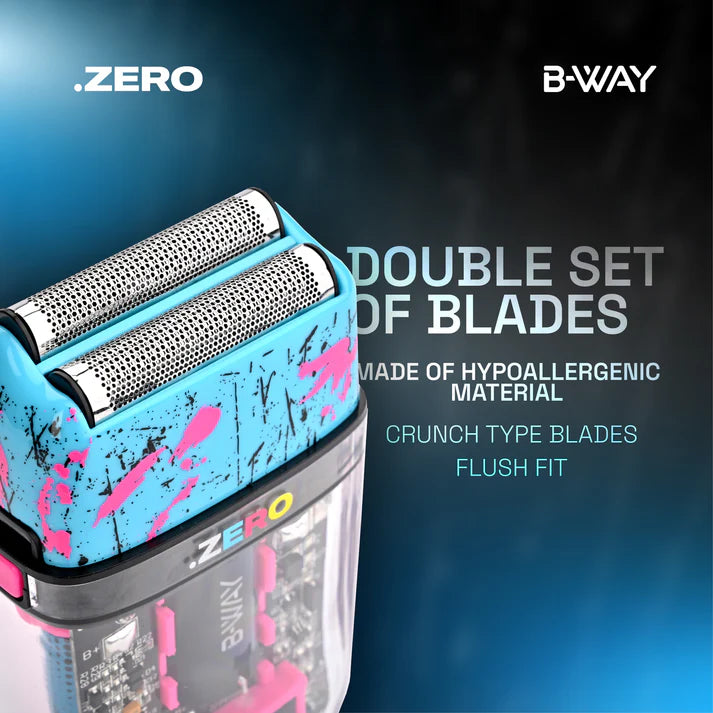 B-Way Zero Shaver with sleek design and ergonomic handle, ideal for precise facial and body grooming.