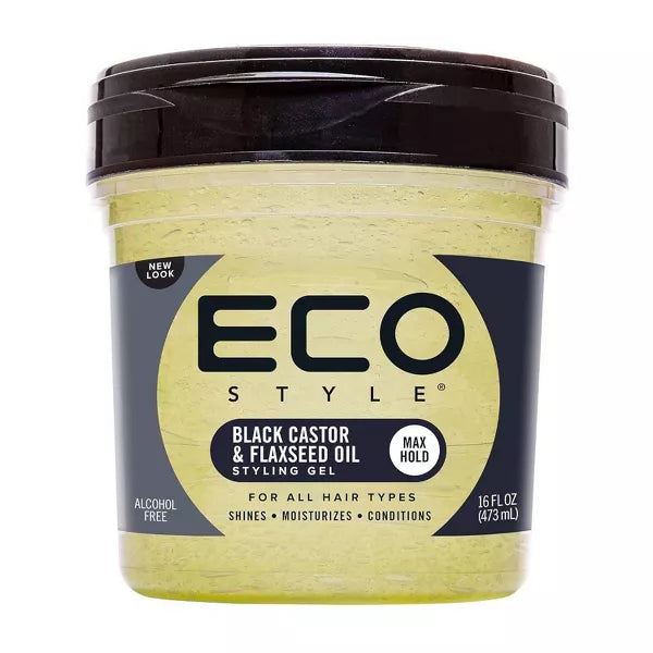 ECO STYLER BLACK CASTOR & FLAXSEED OIL STYLING GEL 16OZ