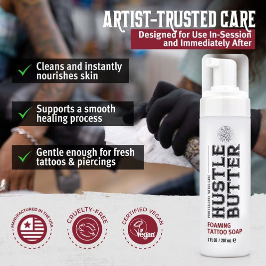 HUSTLE BUTTER FOAMING TATTOO SOAP (2 SIZES)
