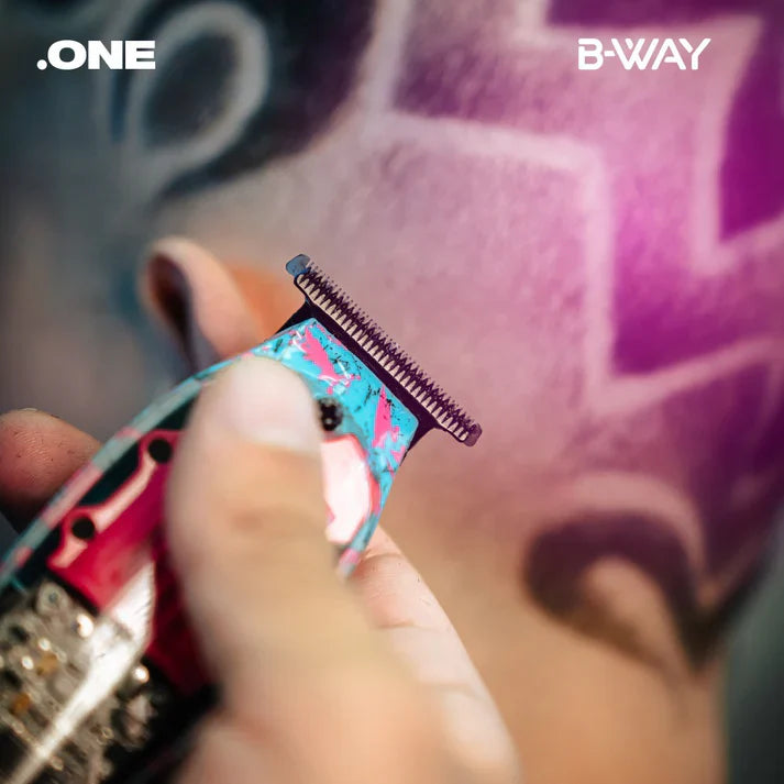 B-Way One Trimmer showing its sleek design and adjustable blades for precise grooming and trimming.