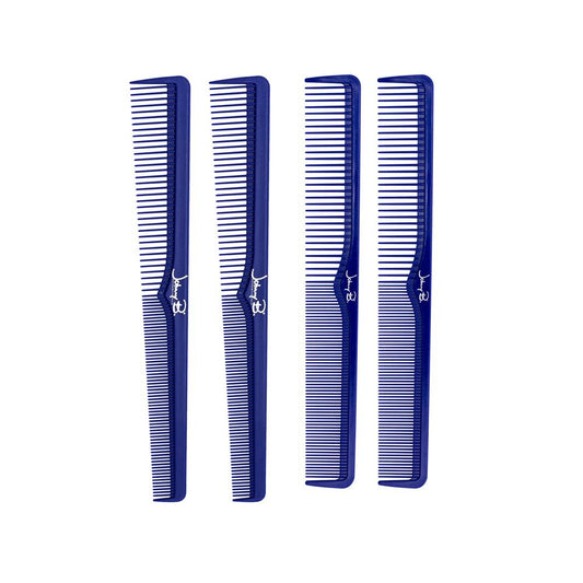 JOHNNY B 7" HAIR CUTTING COMBS - 4PK