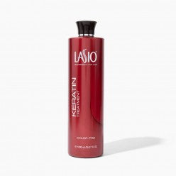 Lasio Color Pro Keratin Hair Treatment bottle, 35oz, with label visible, designed for smoothing and nourishing hair.