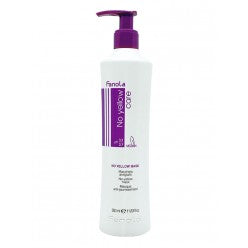 Fanola No Yellow Mask in 11oz jar, a purple treatment for blonde and gray hair to neutralize yellow tones, with a creamy texture.