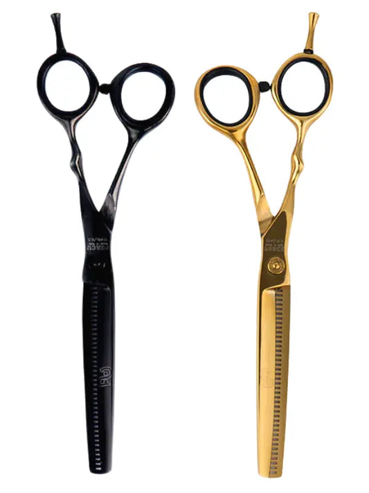 PERCU FANTASTICA LINE PROFESSIONAL THINNING SHEAR 6.5" (BLACK & GOLD)