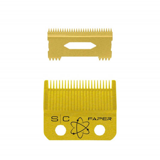 STYLECRAFT GOLD FAPER BLADE W/ SLIM DEEP TOOTH GOLD CUTTER (#SC525G)