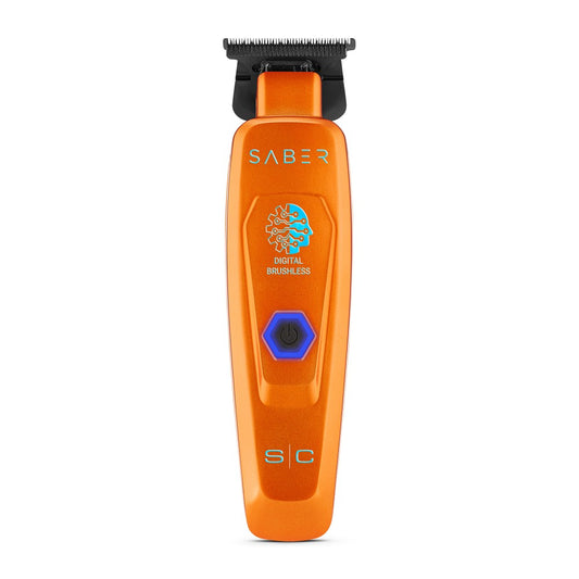 StyleCraft Saber Trimmer in orange with a sleek design, perfect for detailed grooming and trimming tasks.