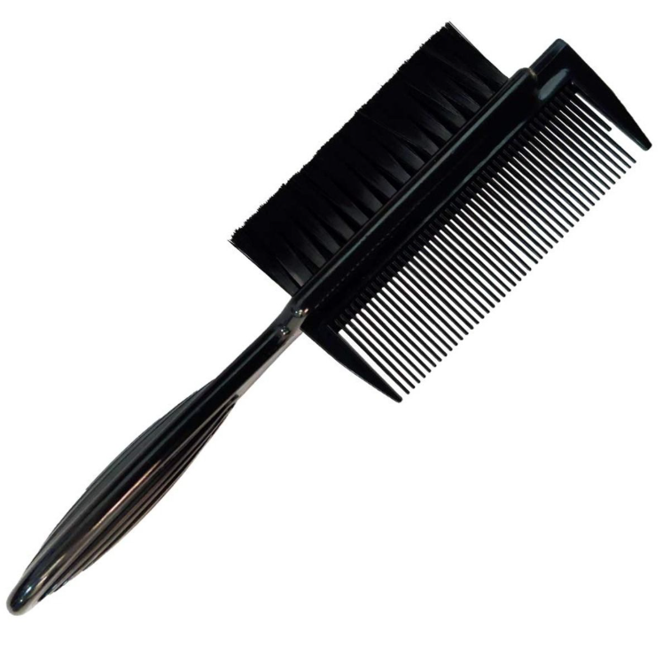 VINCENT COMBINED FADE BRUSH & COMB - BLACK (#VT192)