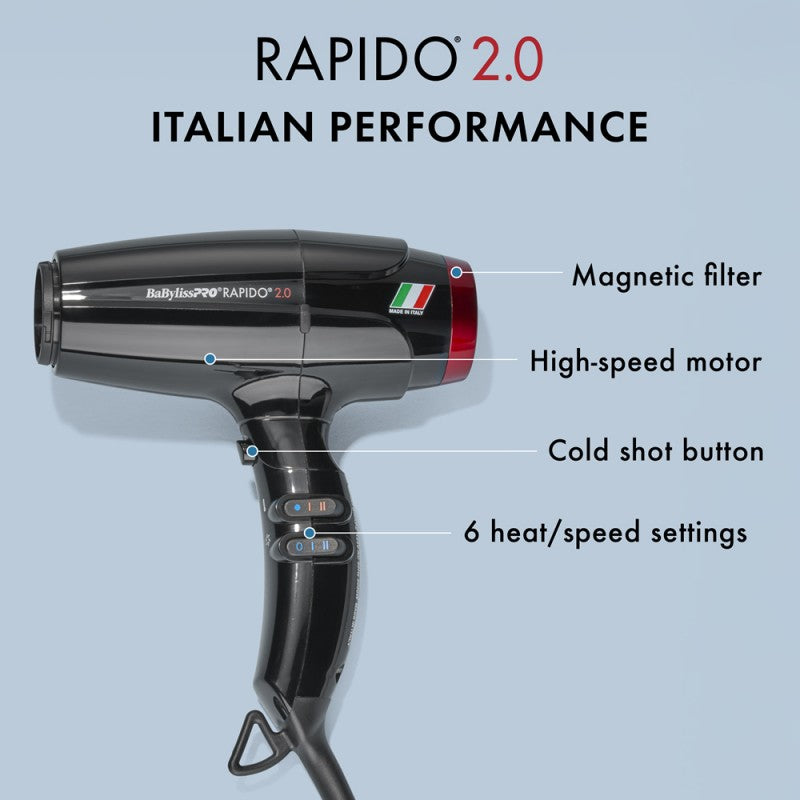 BABYLISSPRO HIGH SPEED RAPIDO 2.0 DRYER (#BRAP2)