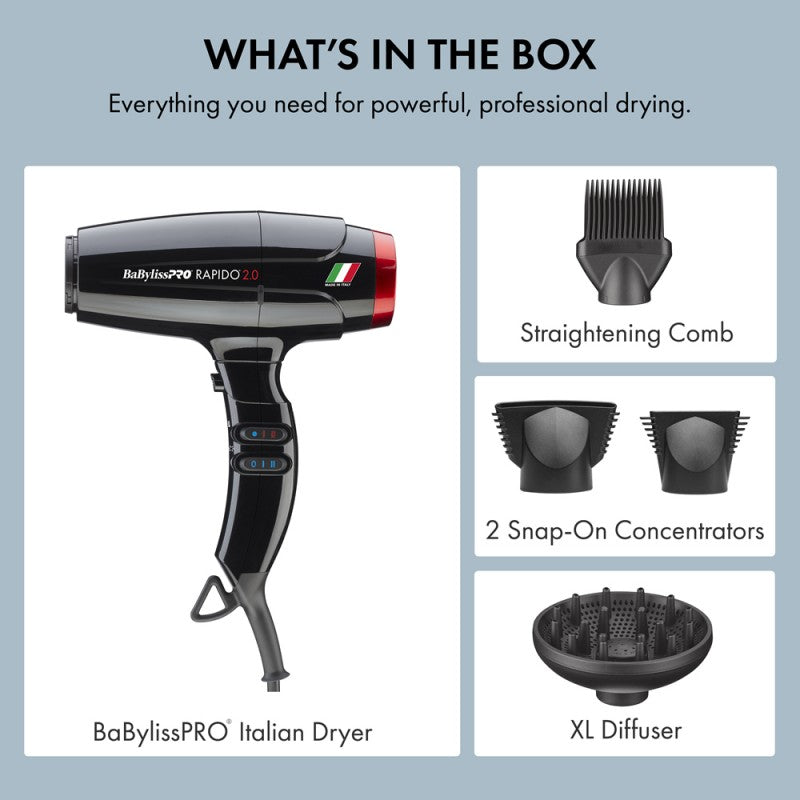 BABYLISSPRO HIGH SPEED RAPIDO 2.0 DRYER (#BRAP2)