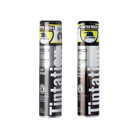 Kiss TINTATION color spray in 2.82 oz for semi-permanent hair color enhancement, featuring vibrant, easy-to-apply hair color.