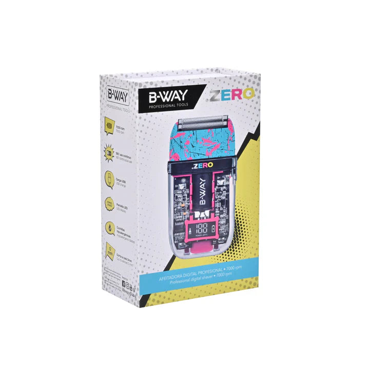 B-Way Zero Shaver with sleek design and ergonomic handle, ideal for close and comfortable shaving.