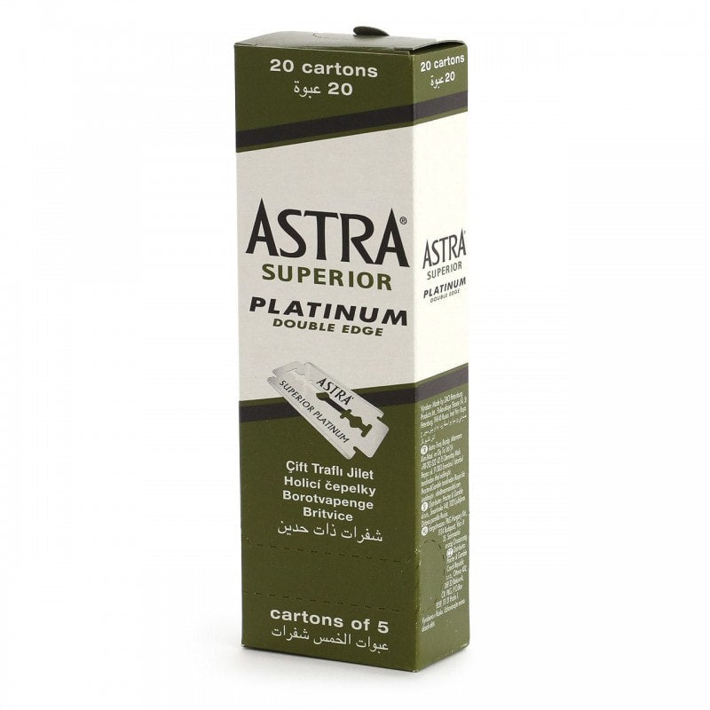 ASTRA PLATINUM DOUBLE EDGE BLADES 100PK - N.O.S. Barber Supply
